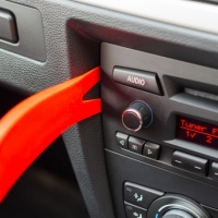Kit pentru demontare interior auto, cu husa transport, 11 piese, rosu, Mighty Toolware MT030
